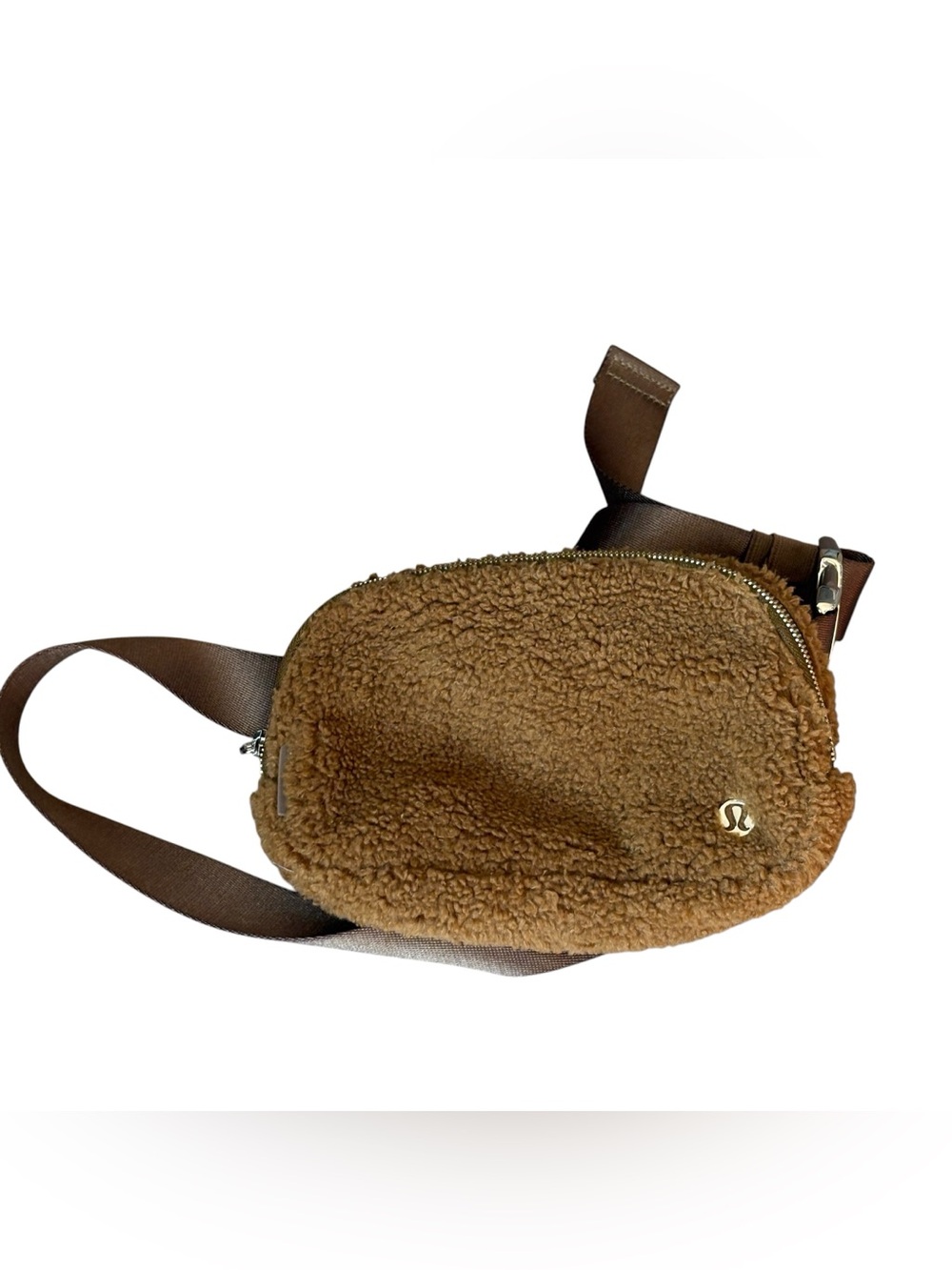 Lululemon Everywhere Belt Waist Bag Burnt Caramel Sherpa Fleece